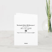 Letter W Monogram in zwart-wit Notitiekaartje (Achterkant)