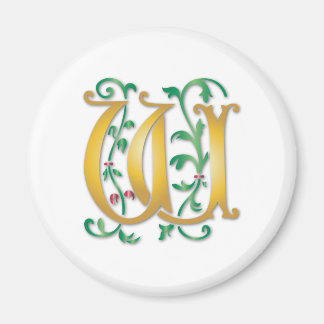 Letter W Monogram Magneet