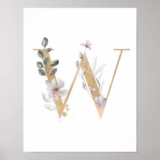 Letter W Monogram Poster (Voorkant)