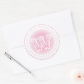 Letter W Monogram Ronde Stickers (Envelop)