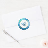 *~* LETTER W - Nautische strandenvelop Sticker (Envelop)