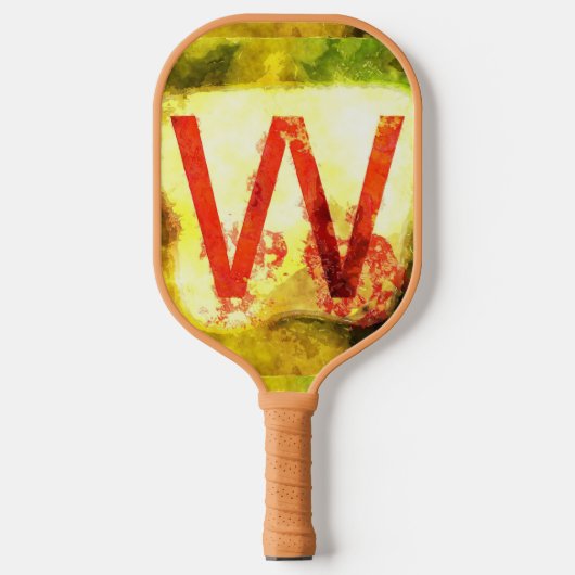 Letter W Pickleball Paddle (Voorkant)
