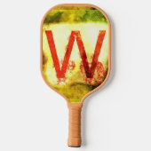 Letter W Pickleball Paddle (Achterkant)