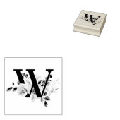 Letter W Rubberstempel (Gestempeld)