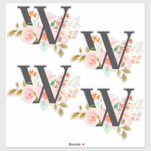 Letter W Sticker (Vel)