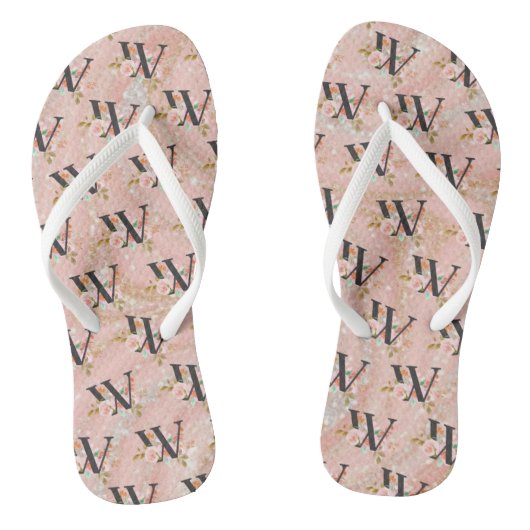 Letter W Teenslippers (Voetbed)