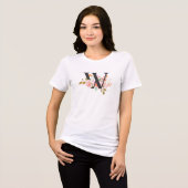 Letter W Tri-Blend Shirt (Voorkant volledig)