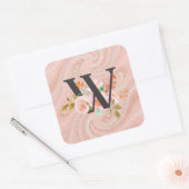 Letter W Vierkante Sticker (Envelop)