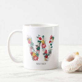 letter W | Whimsical Floral Letter Monogram I Mok