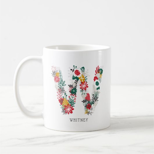 letter W | Whimsical Floral Letter Monogram I Mok (Links)