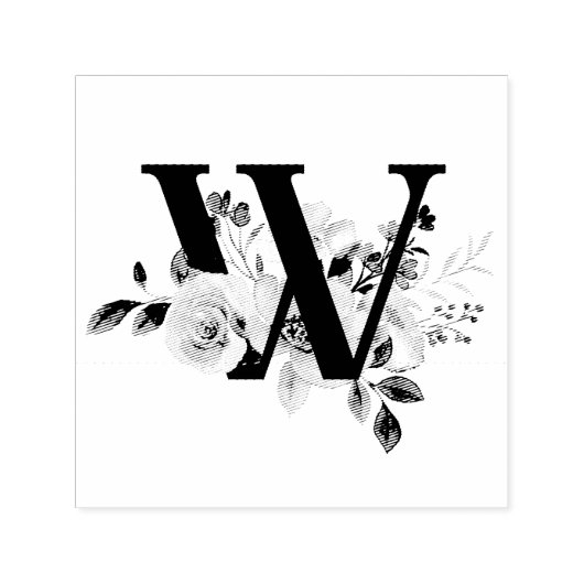 Letter W Zelfinktende Stempel (Design)
