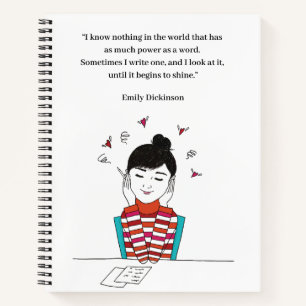 Letter writer 1_Emily Dickinson quote 2 Notitieboek