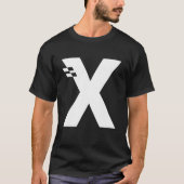 Letter X Alphabet Initiaal Monogram T-shirt (Voorkant)