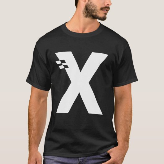 Letter X Alphabet Initiaal Monogram T-shirt (Voorkant)