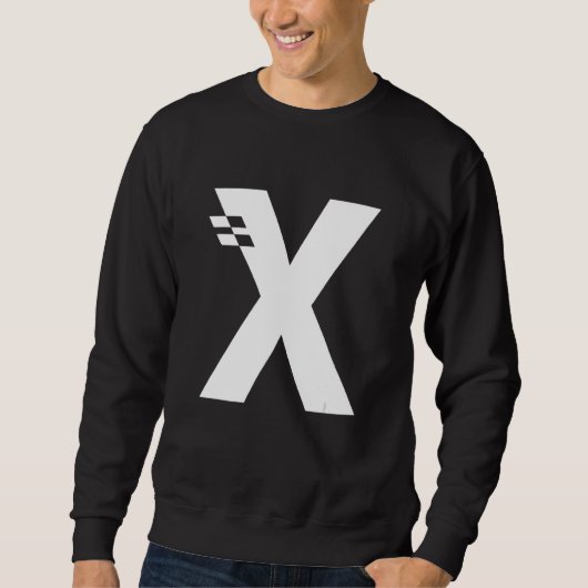 Letter X Alphabet Initiaal Monogram Trui (Voorkant)
