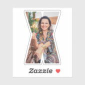 Letter X Alphabet & Photo Custom-Cut Vinyl Sticker (Vel)