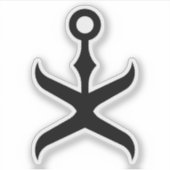 Letter X Anker Monogram Sticker (Voorkant)