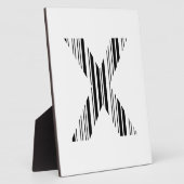 LETTER X BAR CODE Eerste Initiaal Barcodepatroon Fotoplaat (Zijkant)
