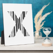 LETTER X BAR CODE Eerste Initiaal Barcodepatroon Fotoplaat (Zijkant)