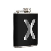 LETTER X BAR CODE Eerste Initiaal Barcodepatroon Heupfles (Rechts)