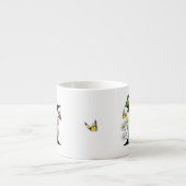 Letter X Bloem Vlinder Monogram Initiaal Espresso Kop (Voorkant)