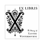 Letter X Botanische Ex Libris Boekplaat Stempel (Afrduk)