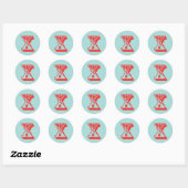Letter X carnaval stijl monogram initiaal Ronde Sticker (Vel)