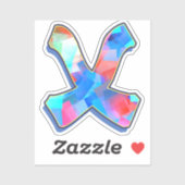 Letter X -  Color Mix Sticker (Vel)