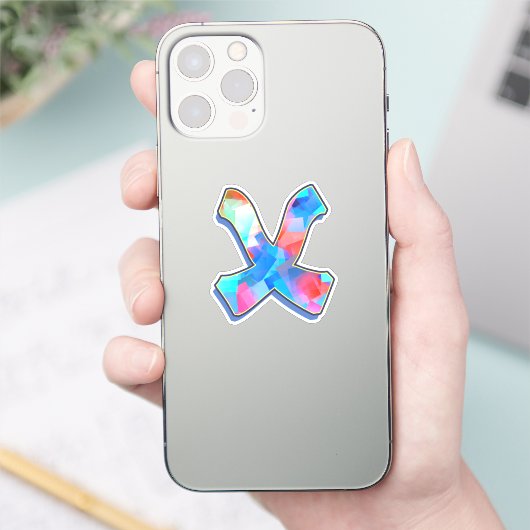 Letter X -  Color Mix Sticker (Telefoon)