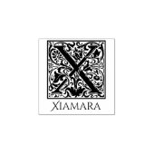 Letter X eerste brief met aangepaste naam Rubberstempel (Afrduk)