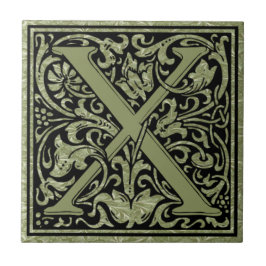 Letter X Eerste Letter Monogram Tegeltje