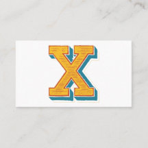 Letter "X" Elegant geborduurd