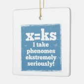 Letter X-fenomeen is geluidsfonica Keramisch Ornament (Links)