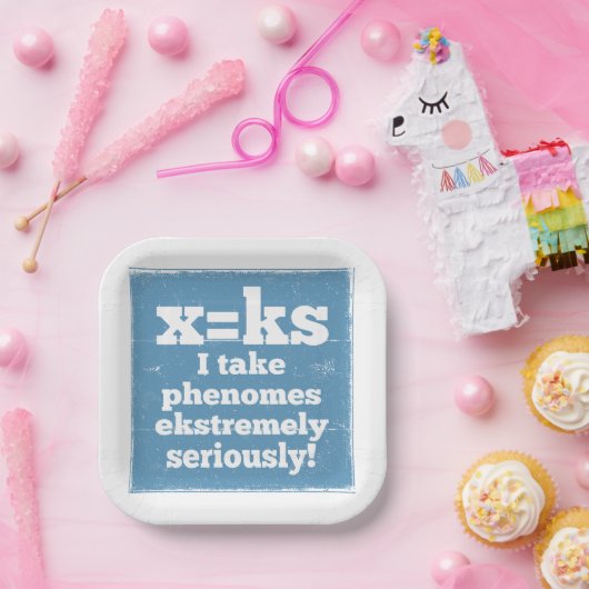 Letter X-fenomeen is geluidsfonica Papieren Bordje (Feest)