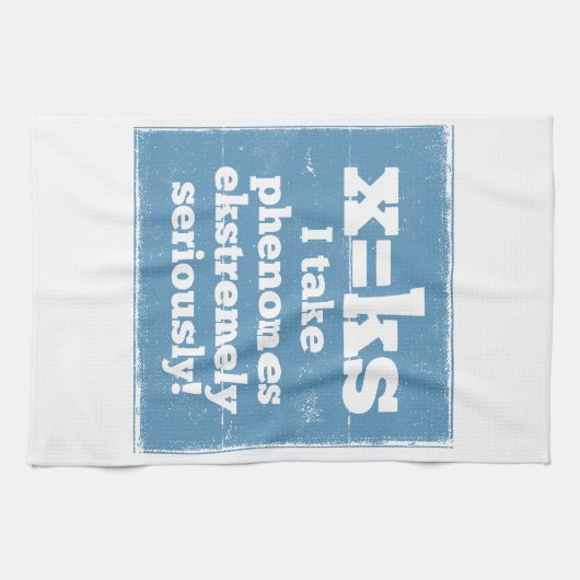 Letter X-fenomeen is geluidsfonica Theedoek (Horizontaal)