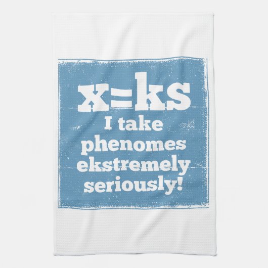 Letter X-fenomeen is geluidsfonica Theedoek (Verticaal)