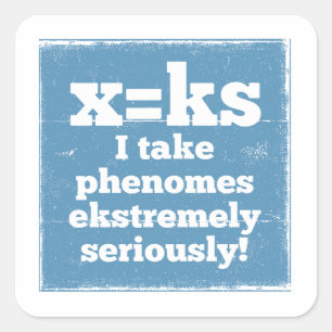 Letter X-fenomeen is geluidsfonica Vierkante Sticker