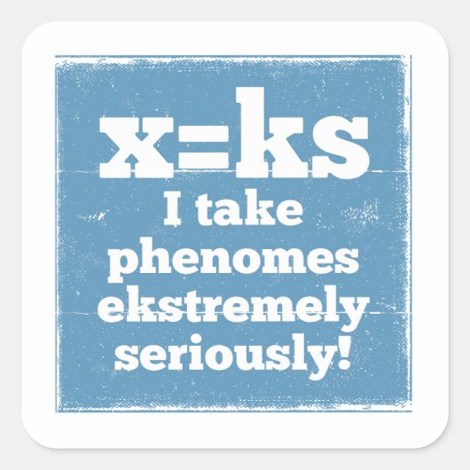 Letter X-fenomeen is geluidsfonica Vierkante Sticker (Voorkant)