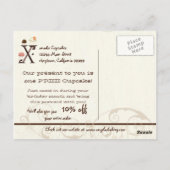 Letter X Gelukkige Verjaardag Cupcake Zakelijke an Briefkaart (Achterkant)