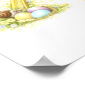 Letter X Gold Spring Nature Monogram Pansy Kids Poster (Hoek)