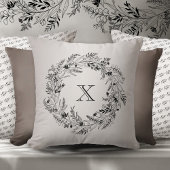 Letter X Goudblad Monogram Kussen