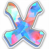 Letter X_ Graffiti Alfabet Letters Sticker (Voorkant)