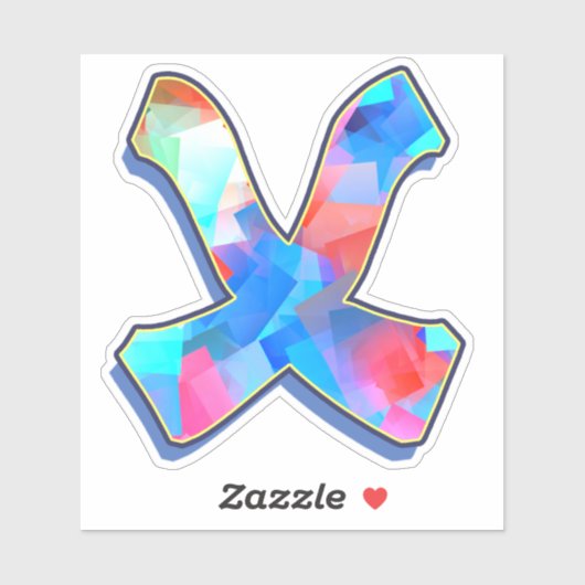 Letter X_ Graffiti Alfabet Letters Sticker (Vel)