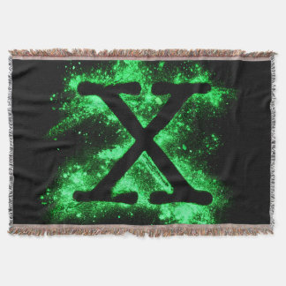 Letter X Groen Hoofdstedelijk Alfabet Deken