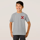 Letter X - Initiaal naam alfabet monogram T-shirt (Voorkant volledig)