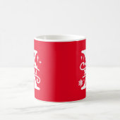 Letter X kerstmonogram Initiaal Naam Rood Koffiemok (Center)