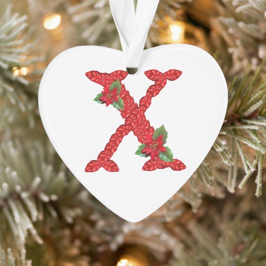 Letter X met Santa Claus Pet & Grote Kerst Ornament