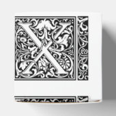 Letter X Middeleeuws Monogram Art Nouveau Bedankdoosjes (Bovenkant)