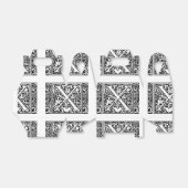 Letter X Middeleeuws Monogram Art Nouveau Bedankdoosjes (Uitgevouwen)