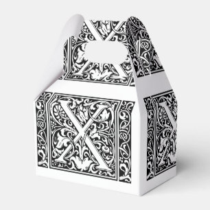 Letter X Middeleeuws Monogram Art Nouveau Bedankdoosjes